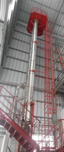 Falling Film evaporator tower — complete interior view in industrial plant